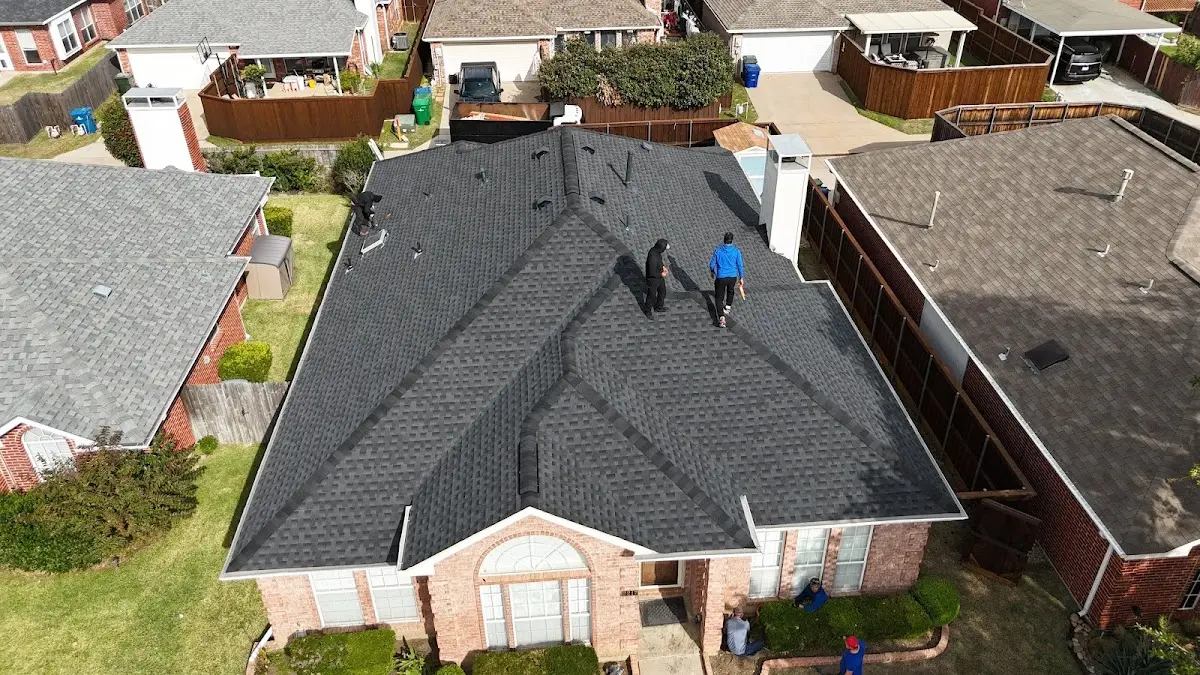 Slate & Tile Roof Repair work in progress on a North Plainfield property